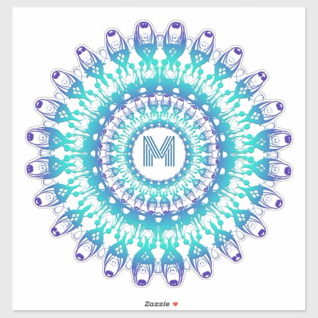 Ethnic Mandala Design Sticker (Blatt)