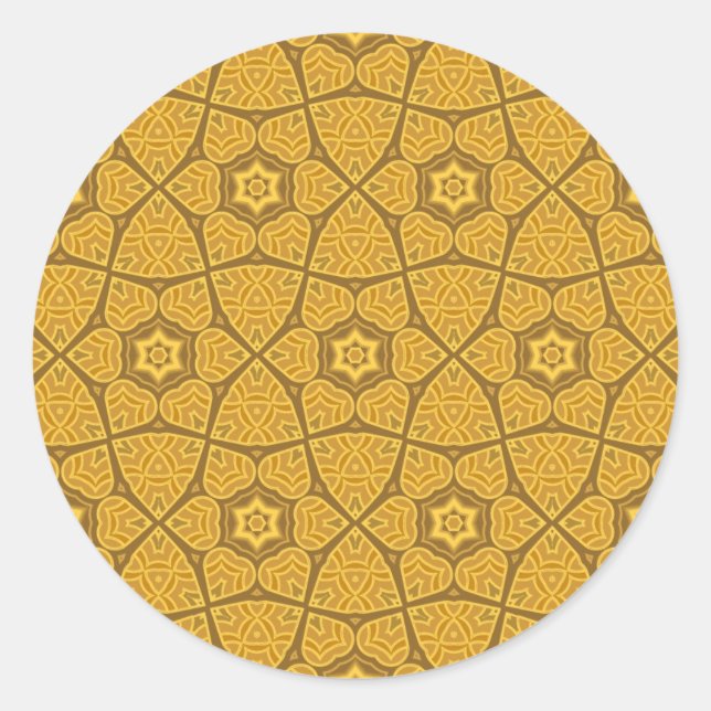 Ethnic modern geometric pattern runder aufkleber (Vorderseite)