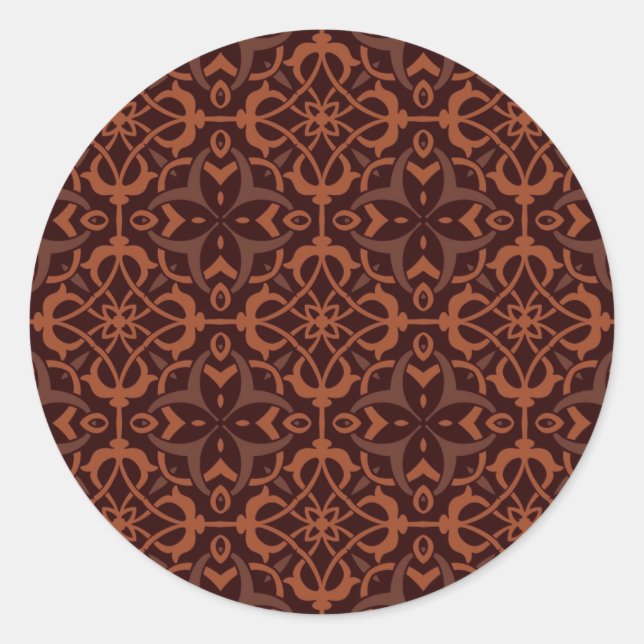 Ethnic modern geometric pattern runder aufkleber (Vorderseite)