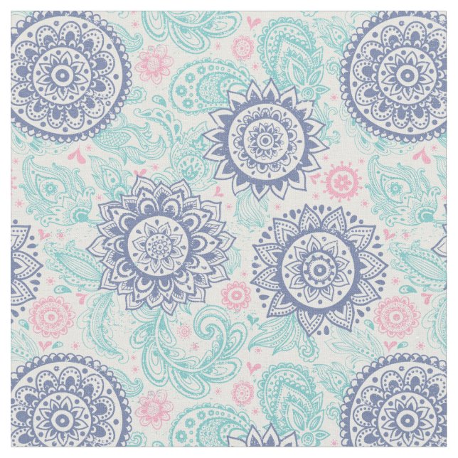 Ethnic Paisley Pattern Stoff (Nahaufnahme)