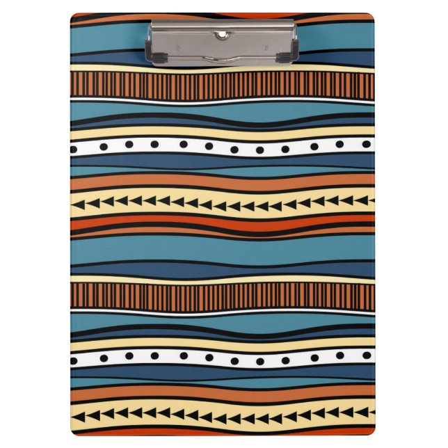 Ethnic Pattern Clipboard Klemmbrett (Vorderseite)