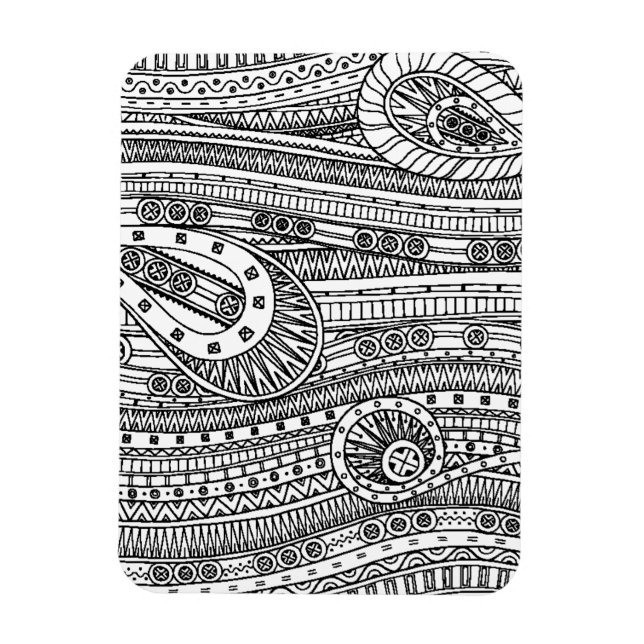 Ethnic Pattern Doodle Magnet (Vertikal)