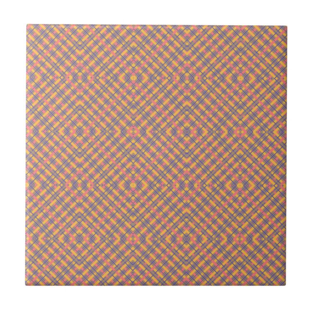 Ethnic Pattern Print Keramik Tile Fliese (Vorderseite)