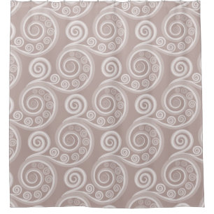 Ethnic Pink Koru Wirbel Duschvorhang