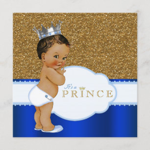 Ethnic Prince Baby Dusche Einladung
