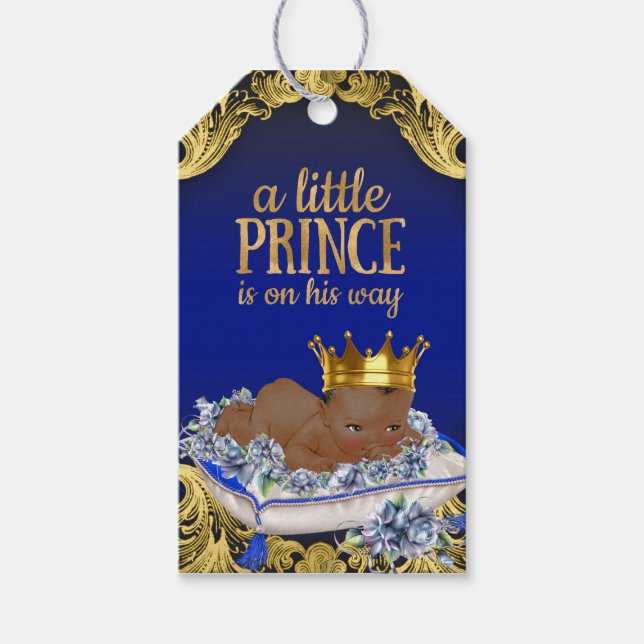 Ethnic Prince Baby Dusche Geschenkanhänger (Vorderseite)