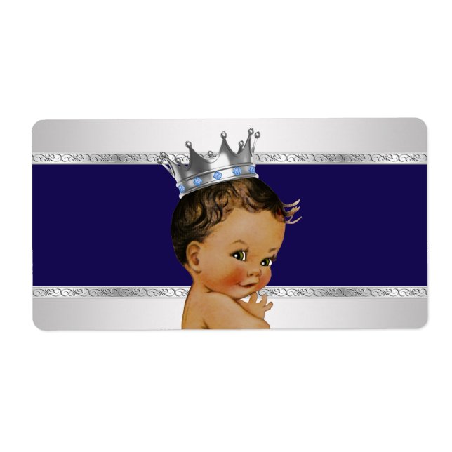 Ethnic Prince Baby Dusche Wasser Flasche Etikett (Vorne)