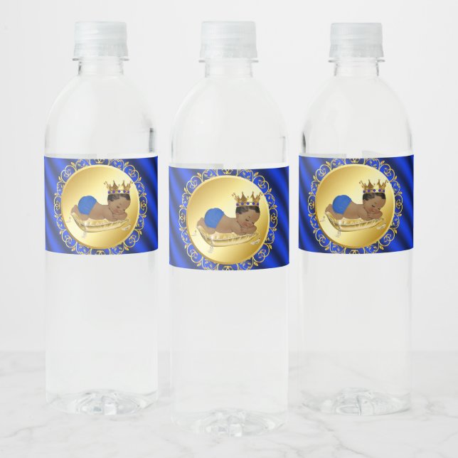 Ethnic Prince Baby Dusche Wasserflaschen Etiketten (Flaschen)