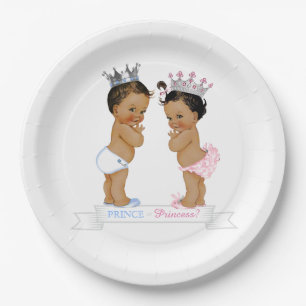 Ethnic Prince Princess Baby Dusche Pappteller