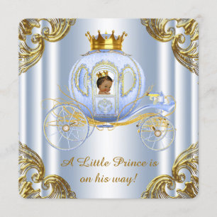 Ethnic Prince Royal Carriage Prince Baby Dusche Einladung