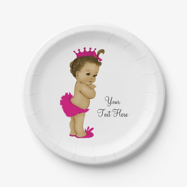 Ethnic Princess Baby Dusche Pappteller (Vorderseite)