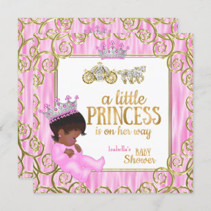Ethnic Princess Baby Dusche Rosa Pferdezuführung Einladung