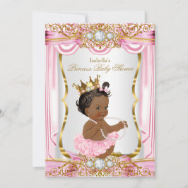 Ethnic Princess Baby Dusche Rosa Seide Gold Einladung