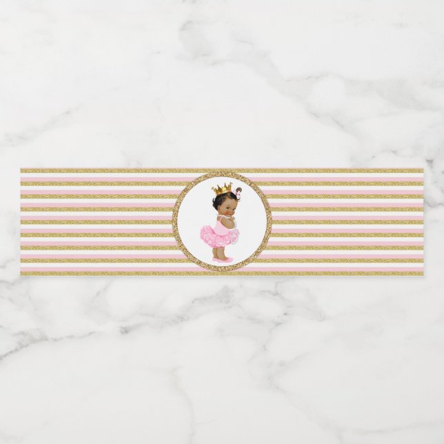 Ethnic Princess Baby Dusche Wasserflaschen Labels Wasserflaschenetikett (Einzelnes Label)