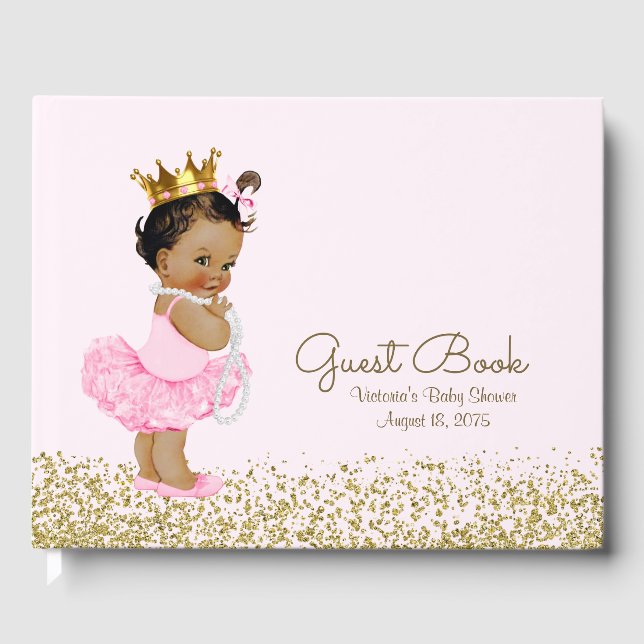 Ethnic Princess Baby Shower Guest Book Gästebuch (Vorderseite)