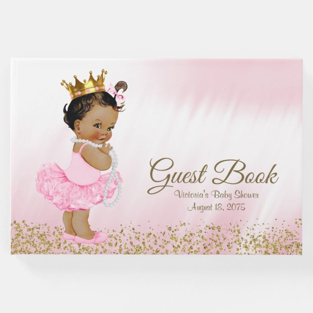 Ethnic Princess Baby Shower Guest Book Gästebuch (Vorderseite)
