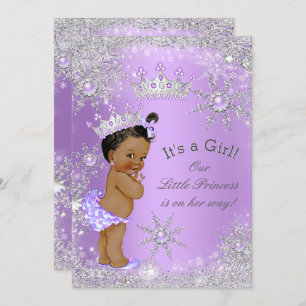 Ethnic Princess Baby Shower Lavender Wonderland Einladung
