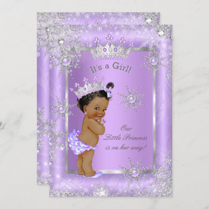 Ethnic Princess Baby Shower Lila Wonderland Einladung