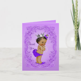 Ethnic Princess danke Ihnen Baby Dusche Lila