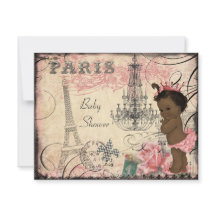 Ethnic Princess Paris Eiffel Tower Baby Dusche
