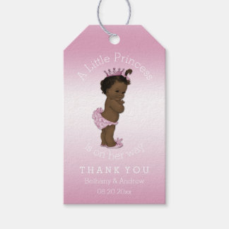Ethnic Princess Pink Baby Dusche Personalisiert Geschenkanhänger