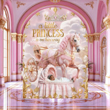 Ethnic Princess Pink Babydusche Carriage