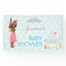 Ethnic Princess Tiara Bathtub Baby Girl Aqua Pink
