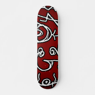 Ethnic Reminiscces Print Design Skateboard