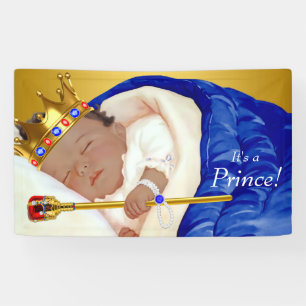 Ethnic Royal Prince Baby Dusche Banner