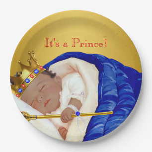 Ethnic Royal Prince Baby Dusche Pappteller