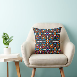 Ethnic Space Orbit Kaleidoskop J Caramel Fuchsia Kissen