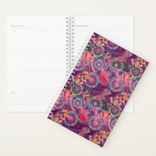 Ethnic Style Animal Muster Monogramm Planer