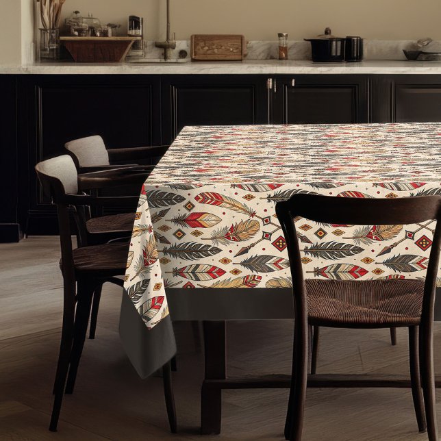 Ethnic Tablecloth mit Feder und Arrow Motif Tischdecke (Ethnic Tablecloth with Feather and Arrow Motif)