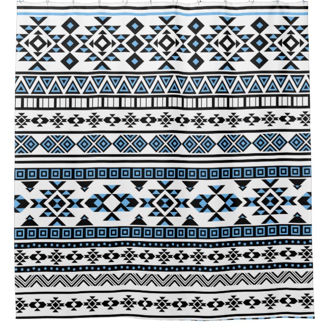 Ethnic Triangle Geometric Navajo Muster Duschvorhang (Vorderseite)