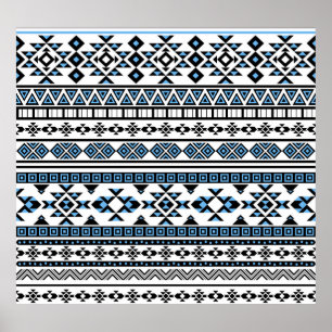 Ethnic Triangle Geometric Navajo Muster Poster