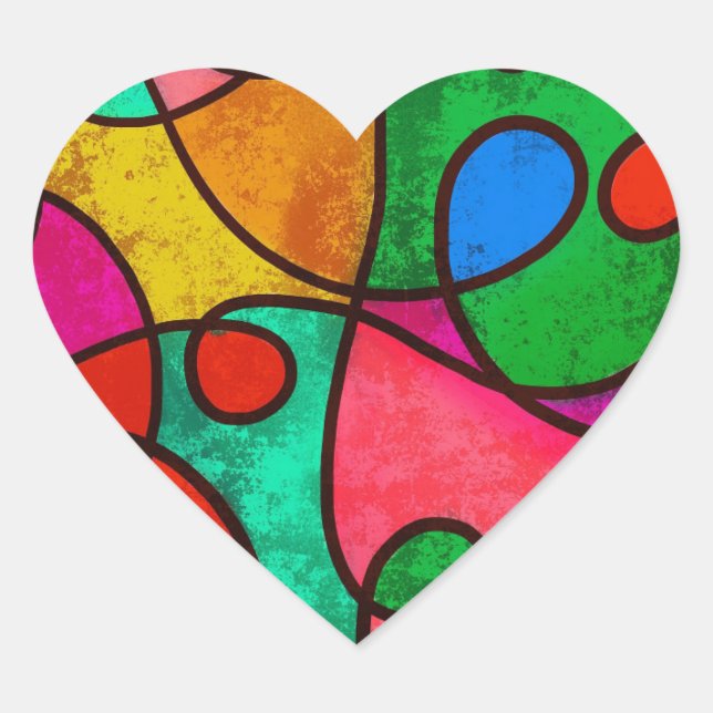 Ethnic Tribal African Multicolored Art Sticker (Vorderseite)