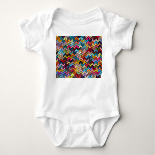 Ethnic Tribal bestickt geometrisch Baby Strampler