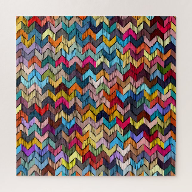 Ethnic Tribal bestickt geometrisch Puzzle (Vertikal)