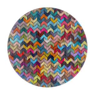 Ethnic Tribal bestickt geometrisch Schneidebrett