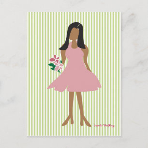 Ethnic Wedding Female Postkarte