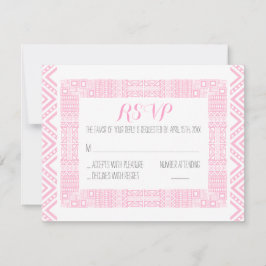 Ethnic Wedding RSVP Response Card Personalisiert