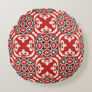 Ethnisch Abstrakt Festlich Vintage Ornamente Rundes Kissen