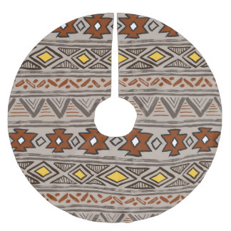 Ethnisch Abstrakt: HandGezeichnet Muster Polyester Weihnachtsbaumdecke