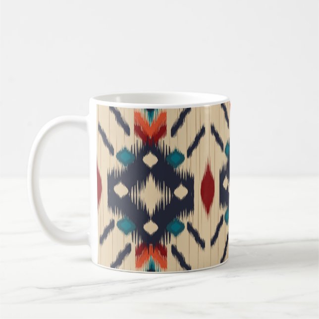 Ethnisch Abstrakt: Tribal Geometric Print. Kaffeetasse (Links)