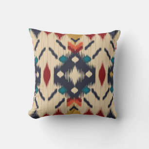Ethnisch Abstrakt: Tribal Geometric Print. Kissen