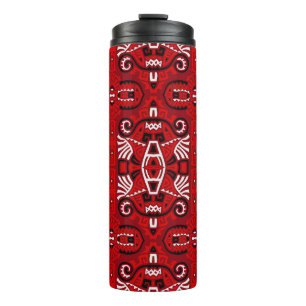 Ethnisch Abstrakt Vintage Boho Fliese Thermosbecher