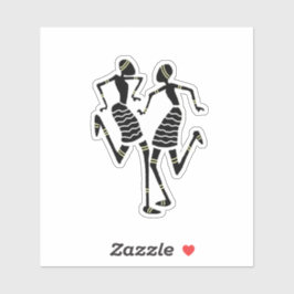 Ethnisch, afrikanische Kunst, Phantastischer Karne Aufkleber