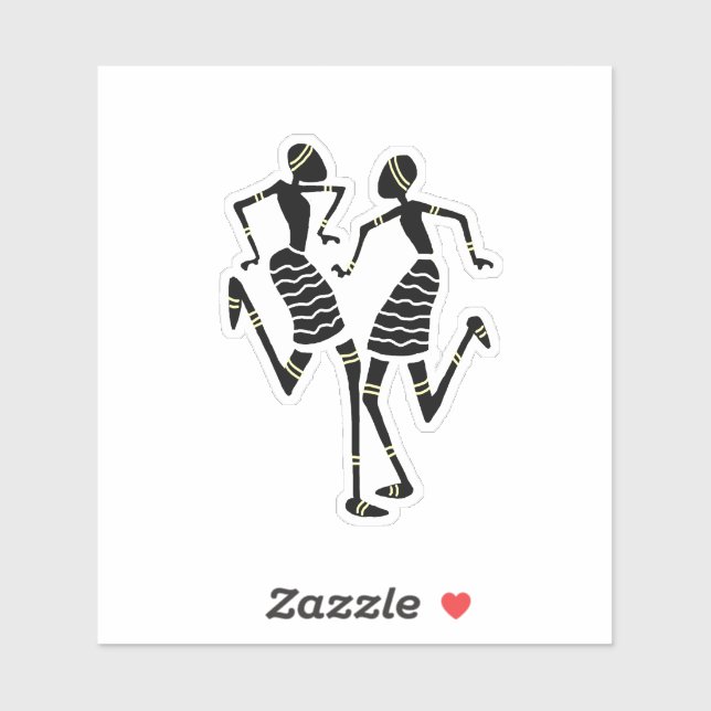 Ethnisch, afrikanische Kunst, Phantastischer Karne Aufkleber (Blatt)