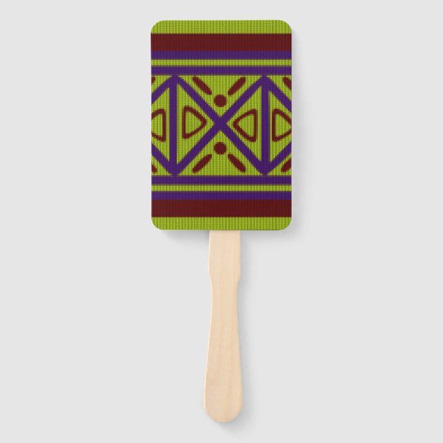 Ethnisch afrikanisches Knitterdesign Fächer (Vorderseite)