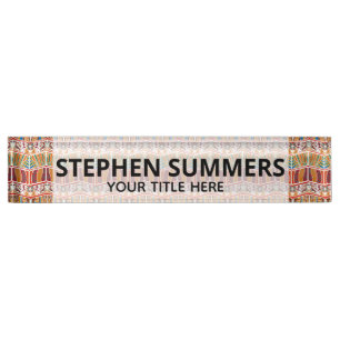 Ethnisch-afrikanisches Stammesmuster Namensplakette